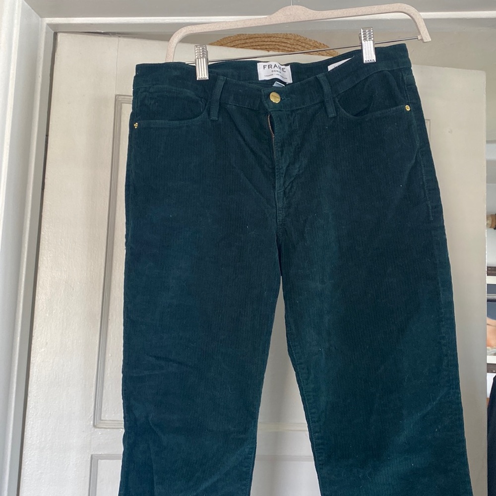 FRAME straight leg green pants size 29